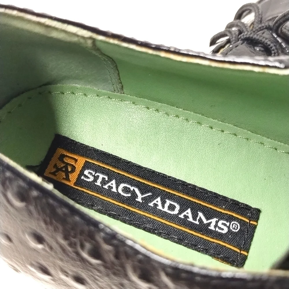 Stacy Adams women's shoes Black Leather Crocodile Embossed Oxford  Size:7 M